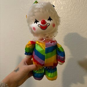 Vtg 80s Poter Gifts Musical Clown Wind Up Music Box Moving Head Works Creepy